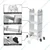 Heavy Duty 4 x 3 Foldable 12 Steps Multipurpose Ladder With 1 Year Warranty